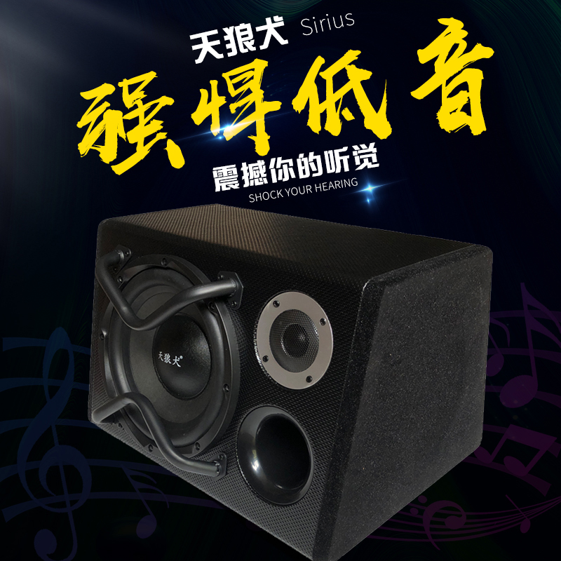 120磁10寸12V车载有源低音炮24V大功率功放喇叭汽车专用音响带高