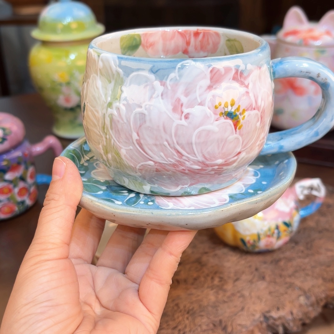❀****景德镇手绘高温釉下彩陶瓷茶具