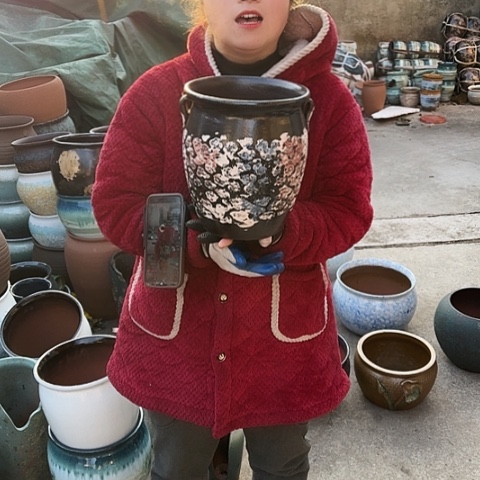 口20高24瑕疵盆子 