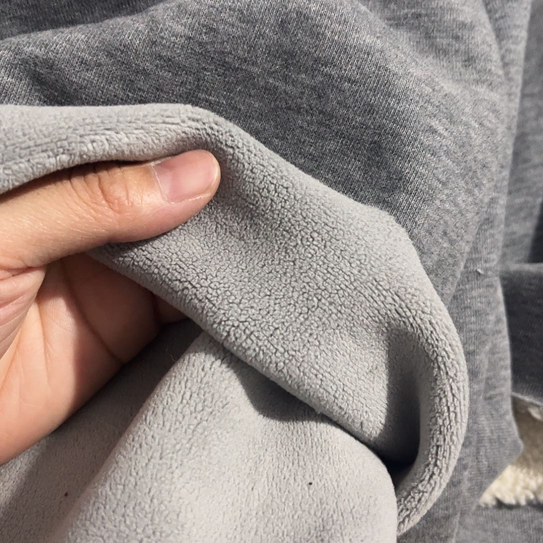 花灰色奥利绒1.8×2米长带螺纹