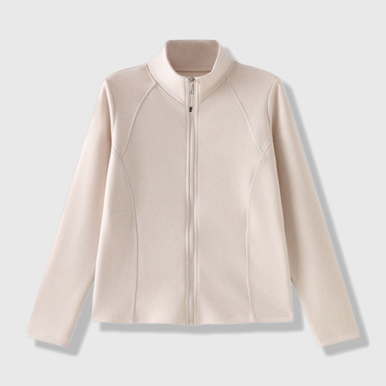 【多多家】羊毛拼麻丝立领开衫【6365】