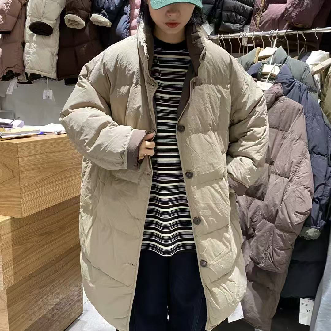 TY95702新款显瘦女装中长款90白鸭绒羽绒服