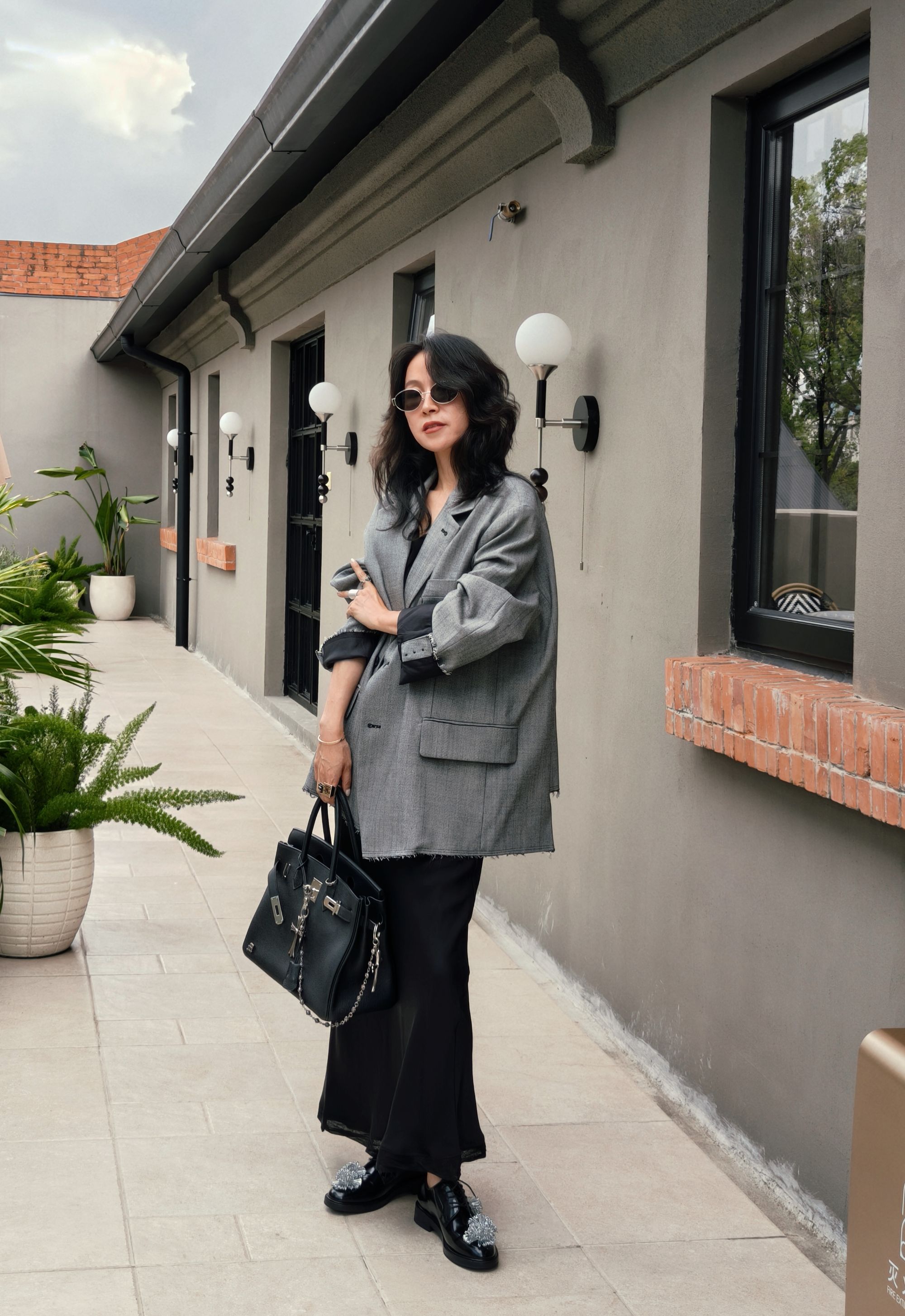 SONG TING｜小众艺术廓形翻领落肩下摆剪裁设计西装外套