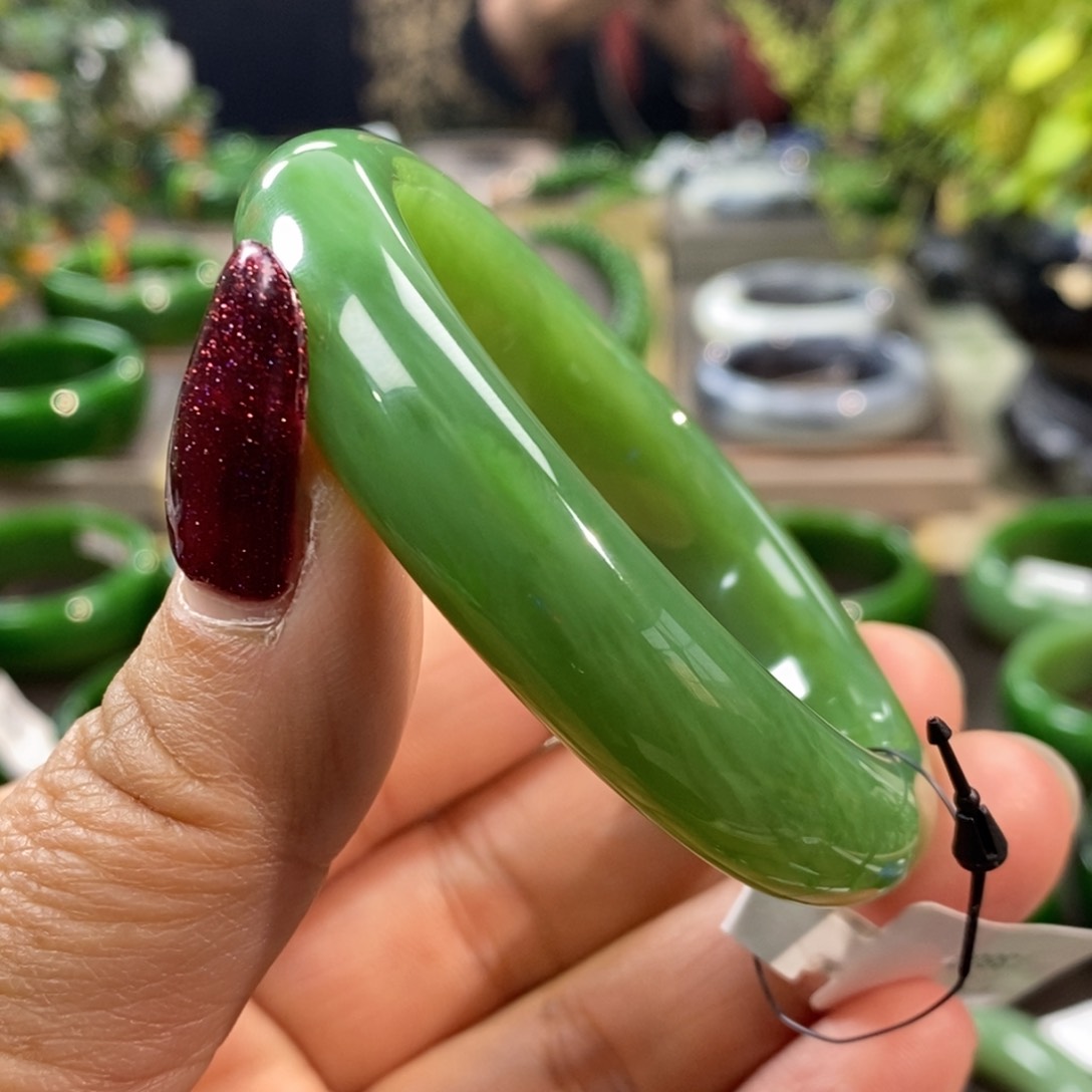 和田玉（碧玉）手镯未镶嵌晴*