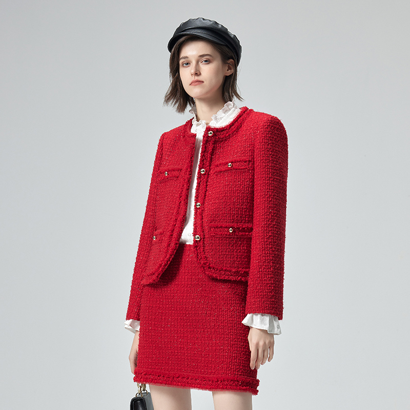 【尚雅专属】MOFAN小香风半身裙女MBB382030