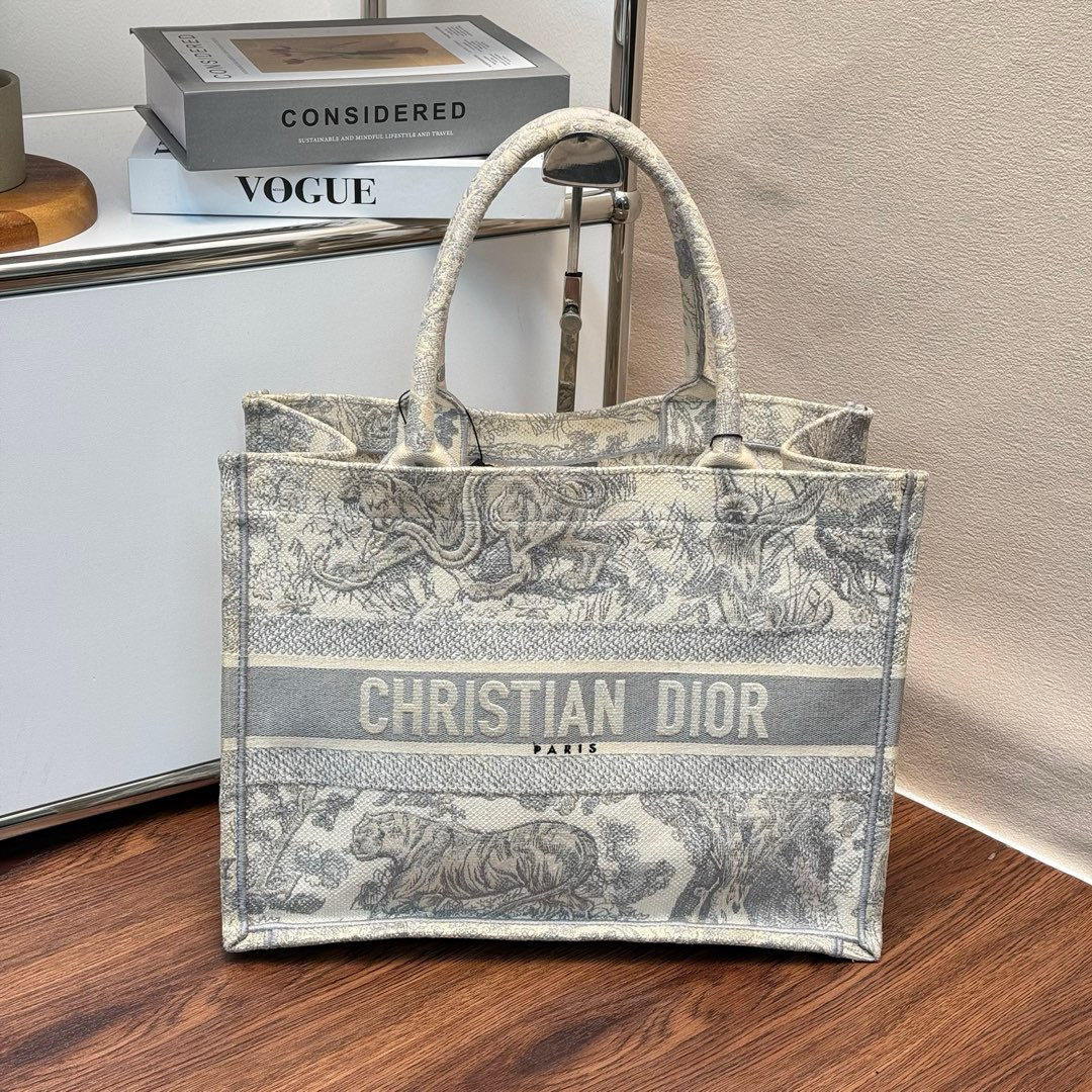 95新 DIOR/迪奥 Dior 灰色 老花 动物园booktote中号/651651927