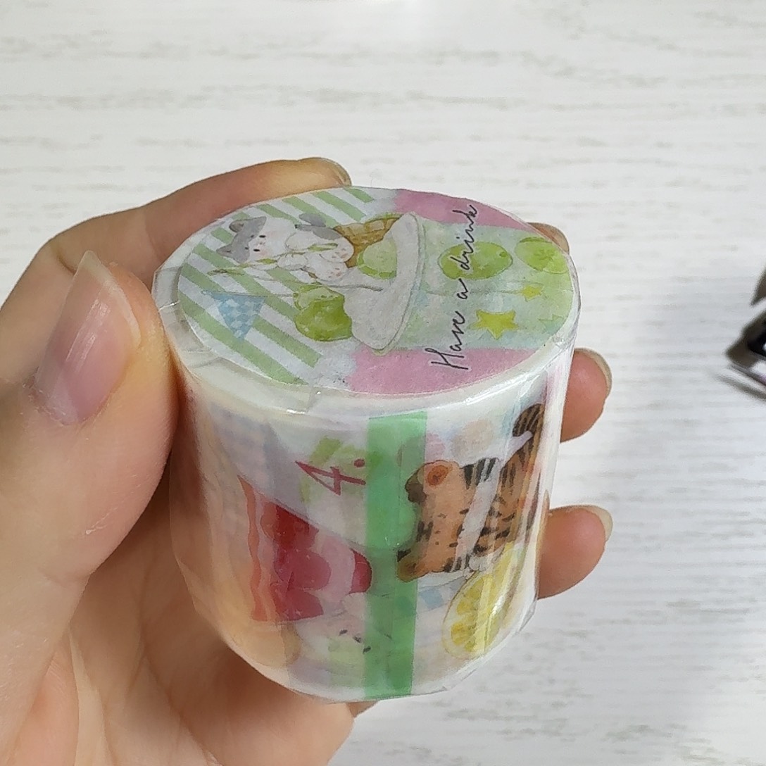 来杯茶饮和纸胶带