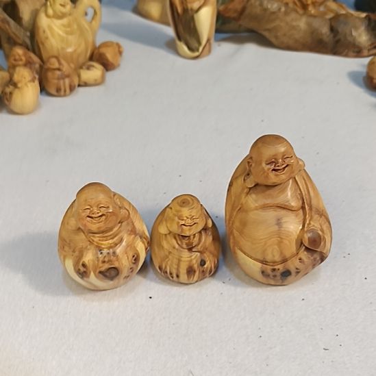 林***肆柏木（崖柏）太行崖柏笑佛手把件