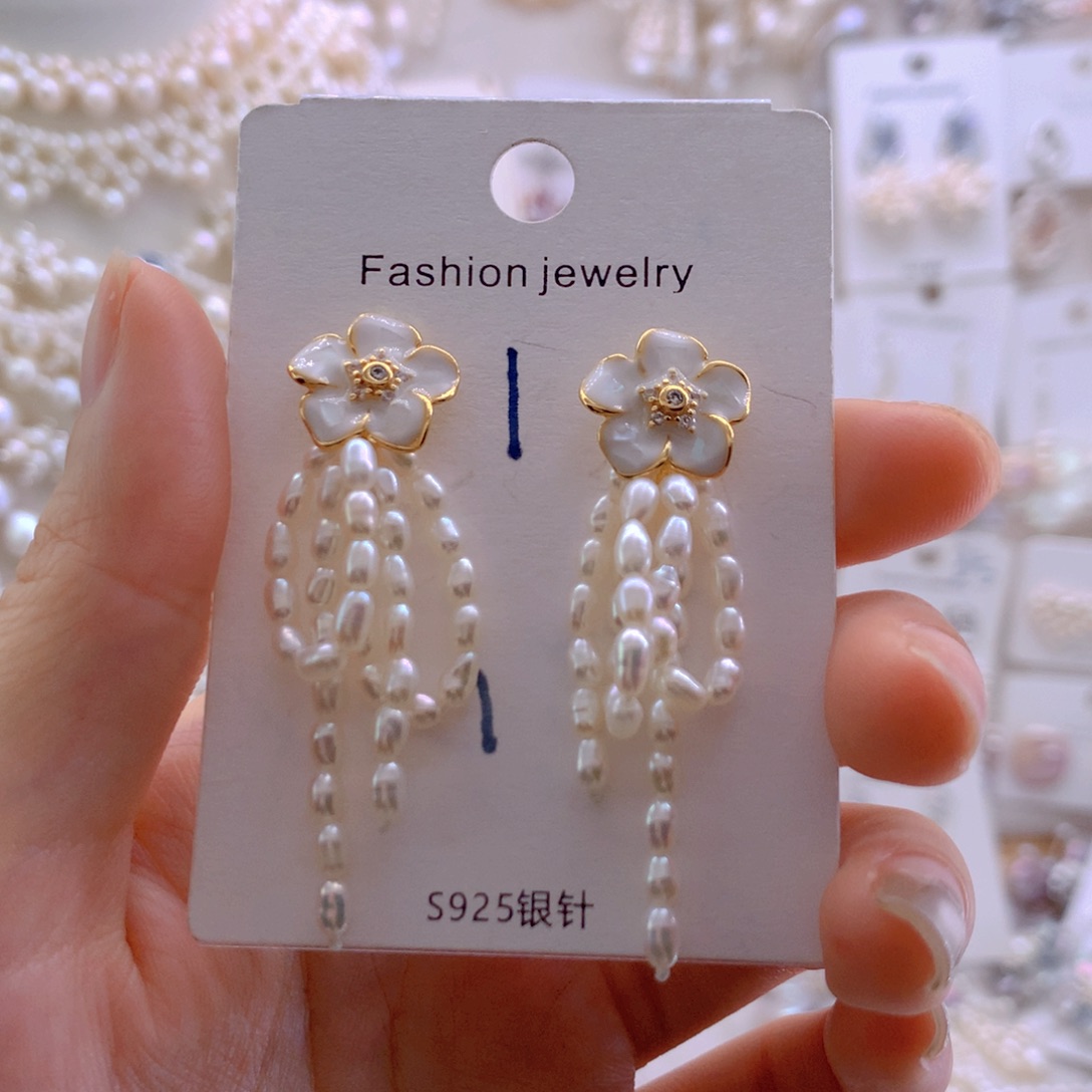 未镶嵌耳环淡水珍珠