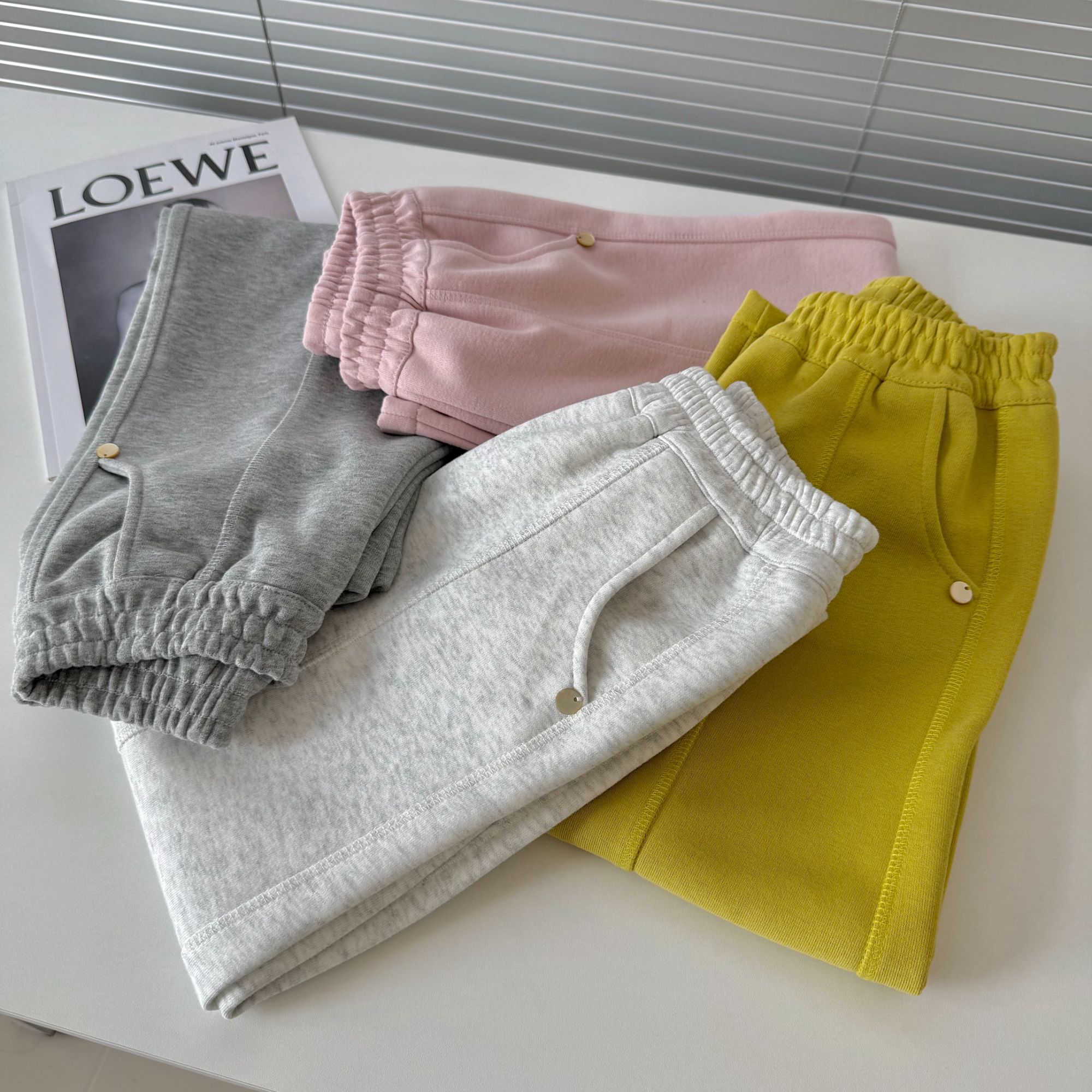 肉肉家-【身高+10贝壳弯刀萝卜裤】儿童春季宽松休闲运动百搭长裤