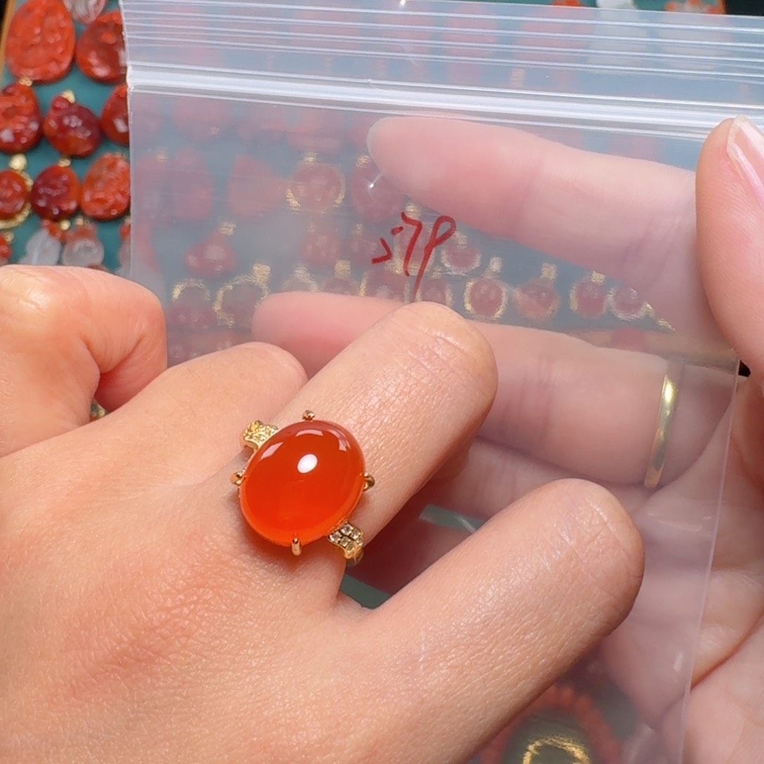 南红玛瑙南红银S925镶嵌