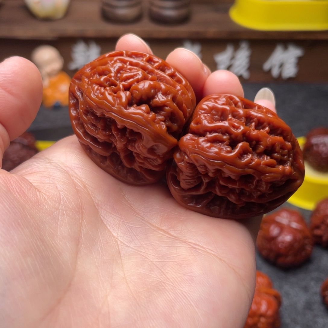 文玩核桃吊坠文玩核桃 手把件 大粗筋 38
