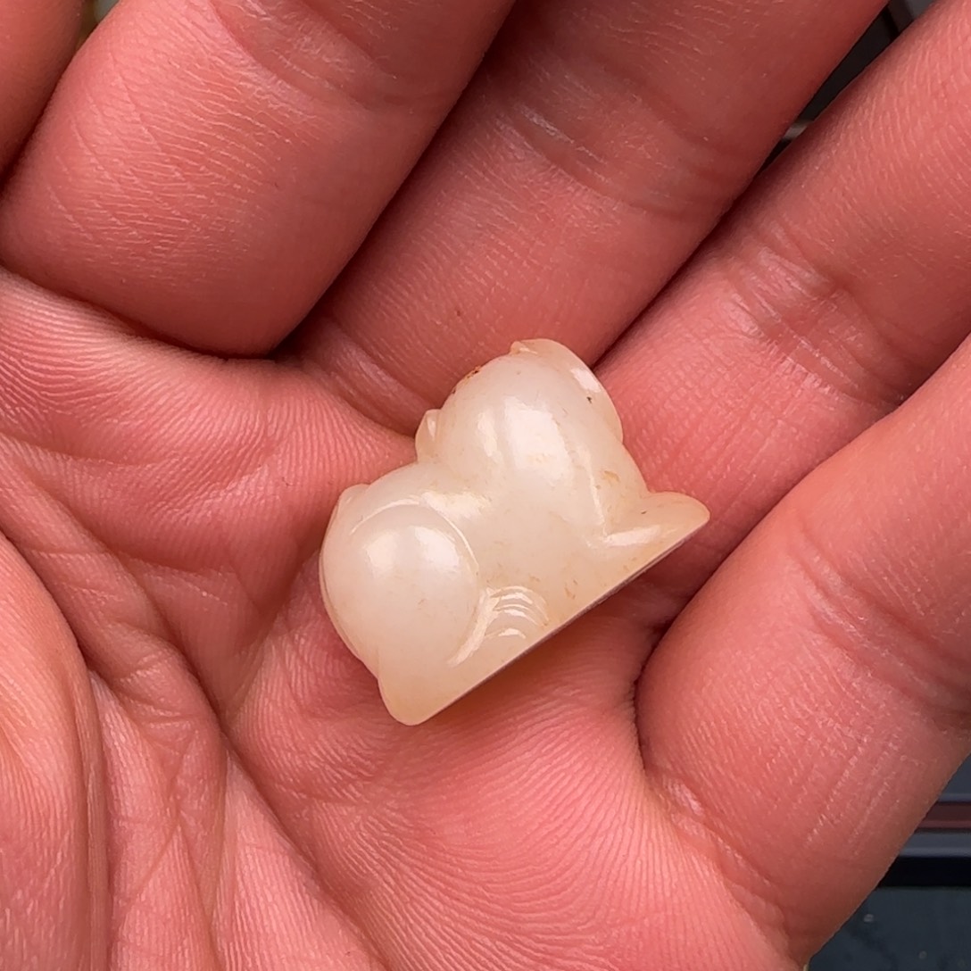 和田玉手链未镶嵌爱***猫