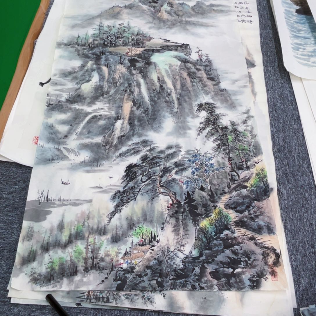 国画四尺绘画作品