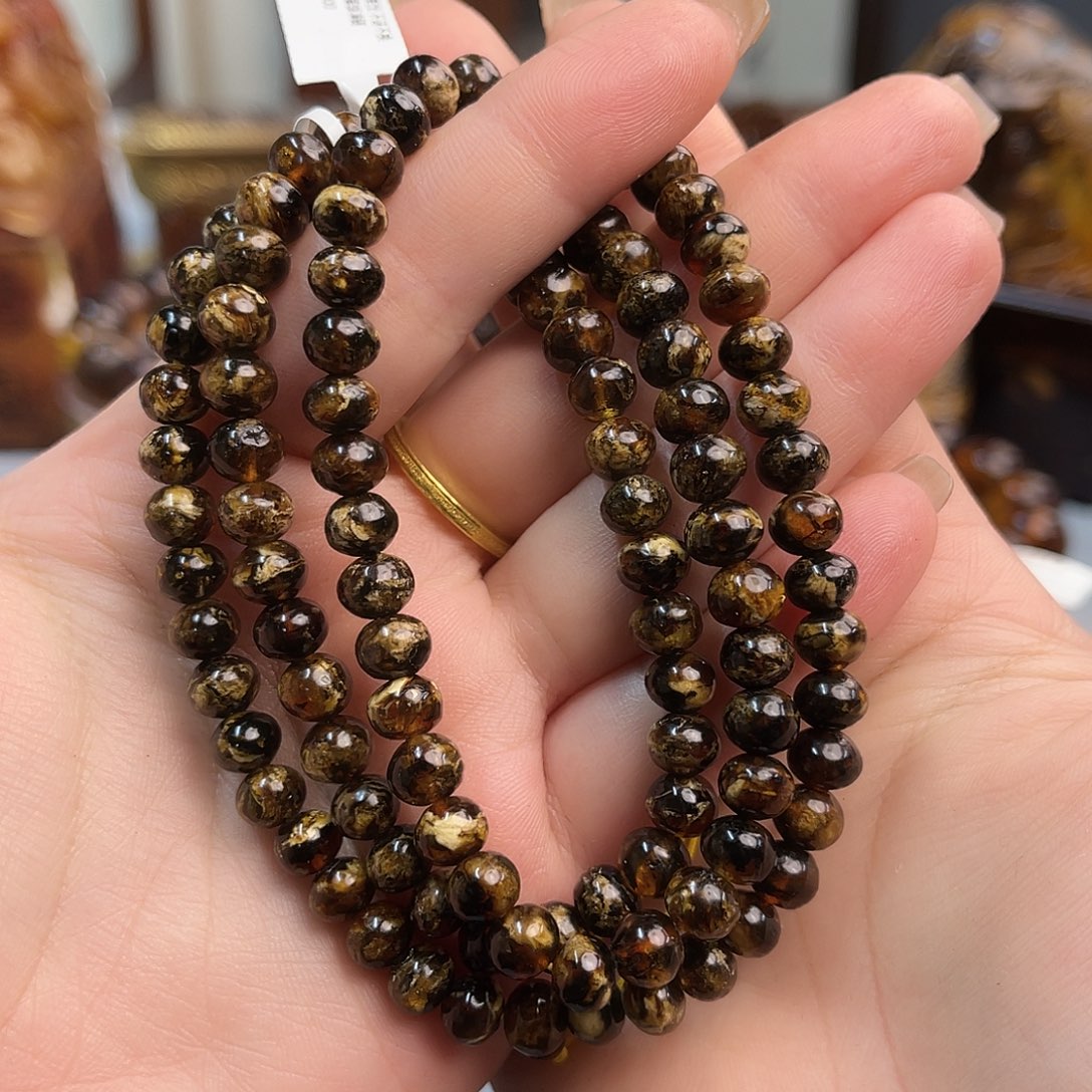 琥珀吊坠(不含链)未镶嵌抚顺琥珀7m干白花108