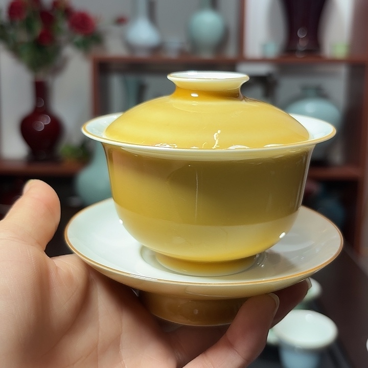 ****╯陶瓷景德镇高温陶瓷盖碗
