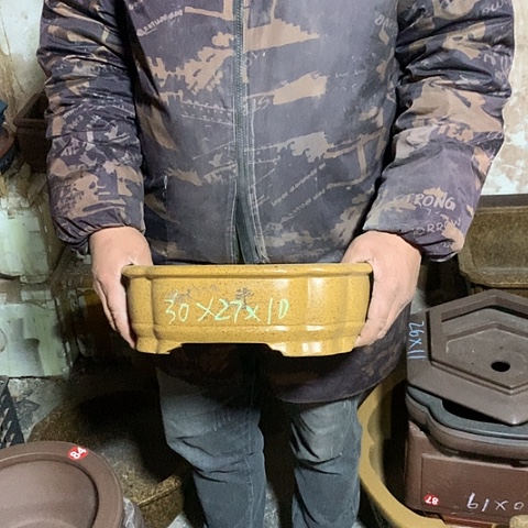 紫砂花盆手工制作