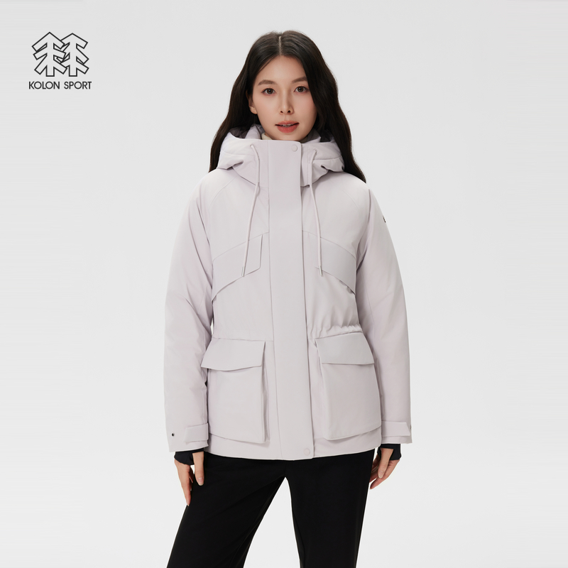 KOLON SPORT可隆羽绒服冬防水透湿防风耐磨女士压胶鹅绒夹克