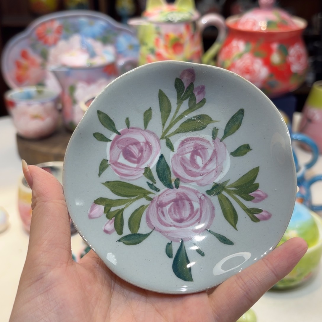 景德镇手绘高温釉下彩陶瓷茶具