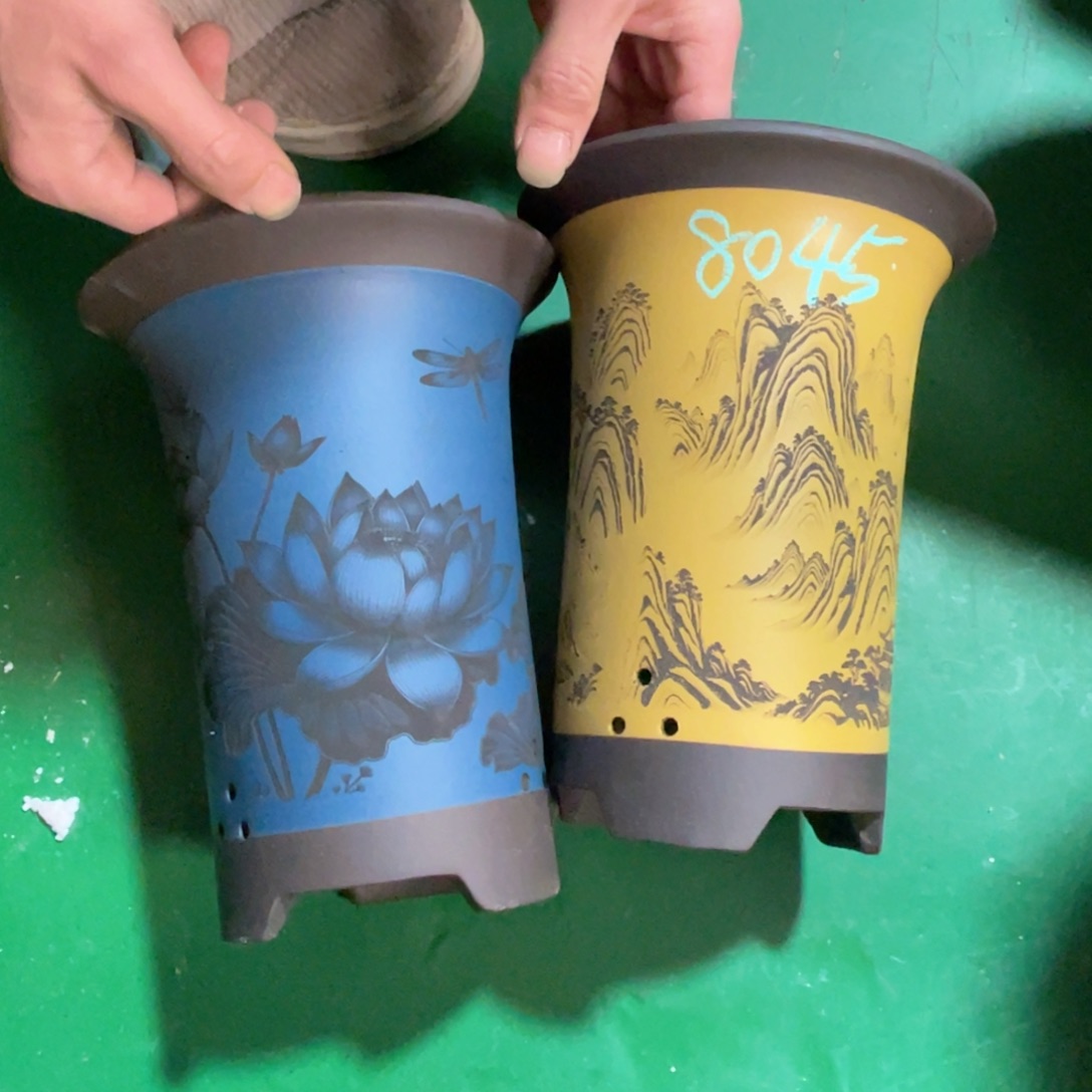 岁***6花盆紫砂微瑕中号