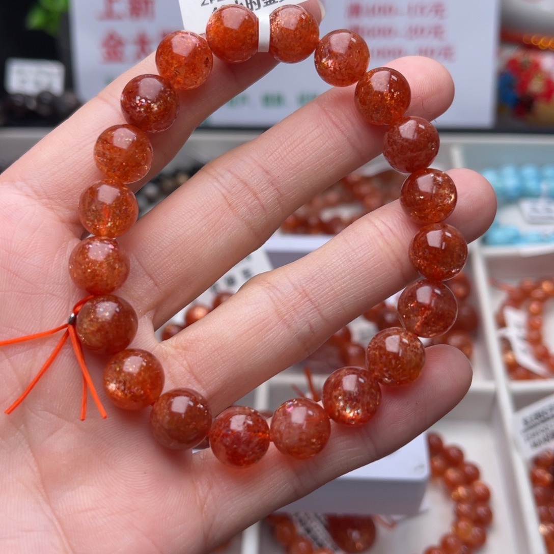 长石手串未镶嵌金太阳10