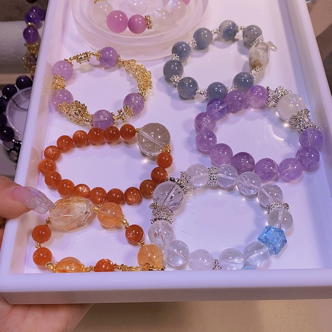 水晶手链未镶嵌蕾差价