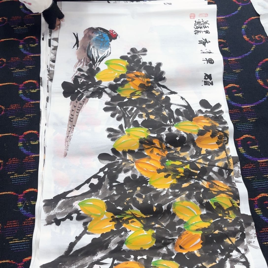 国画王孝华四尺童