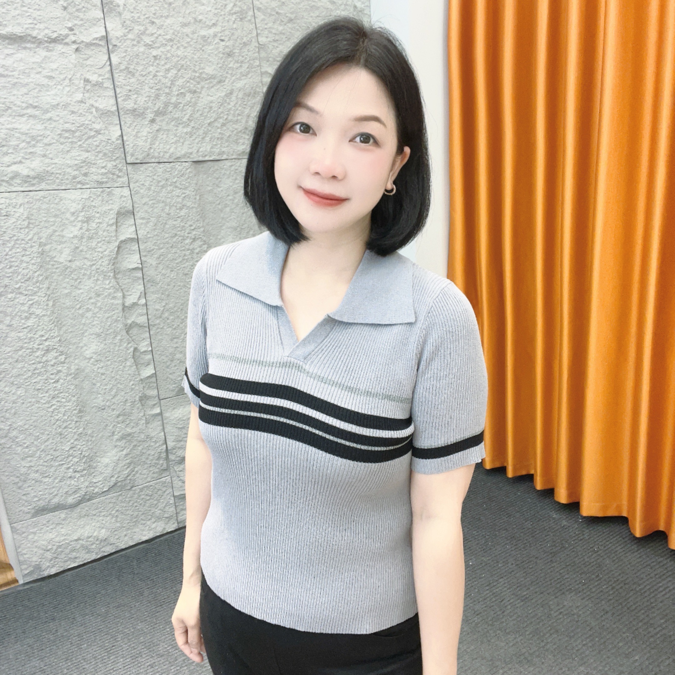 4702微胖夏季新款短袖【大米家专属】细节三色撞色设计小衫韩系风格