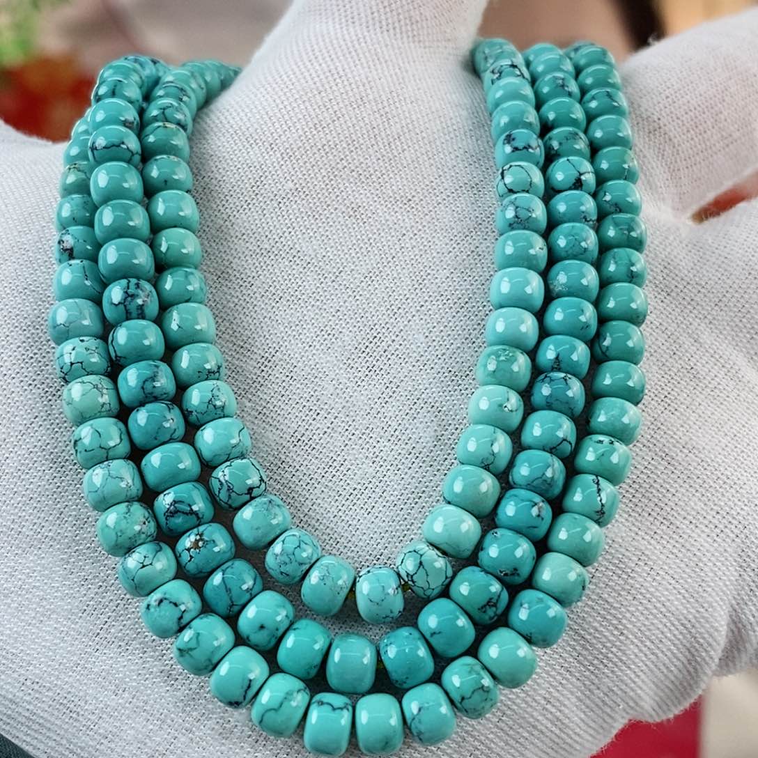 绿松石珠宝奇石未镶嵌5.8mm