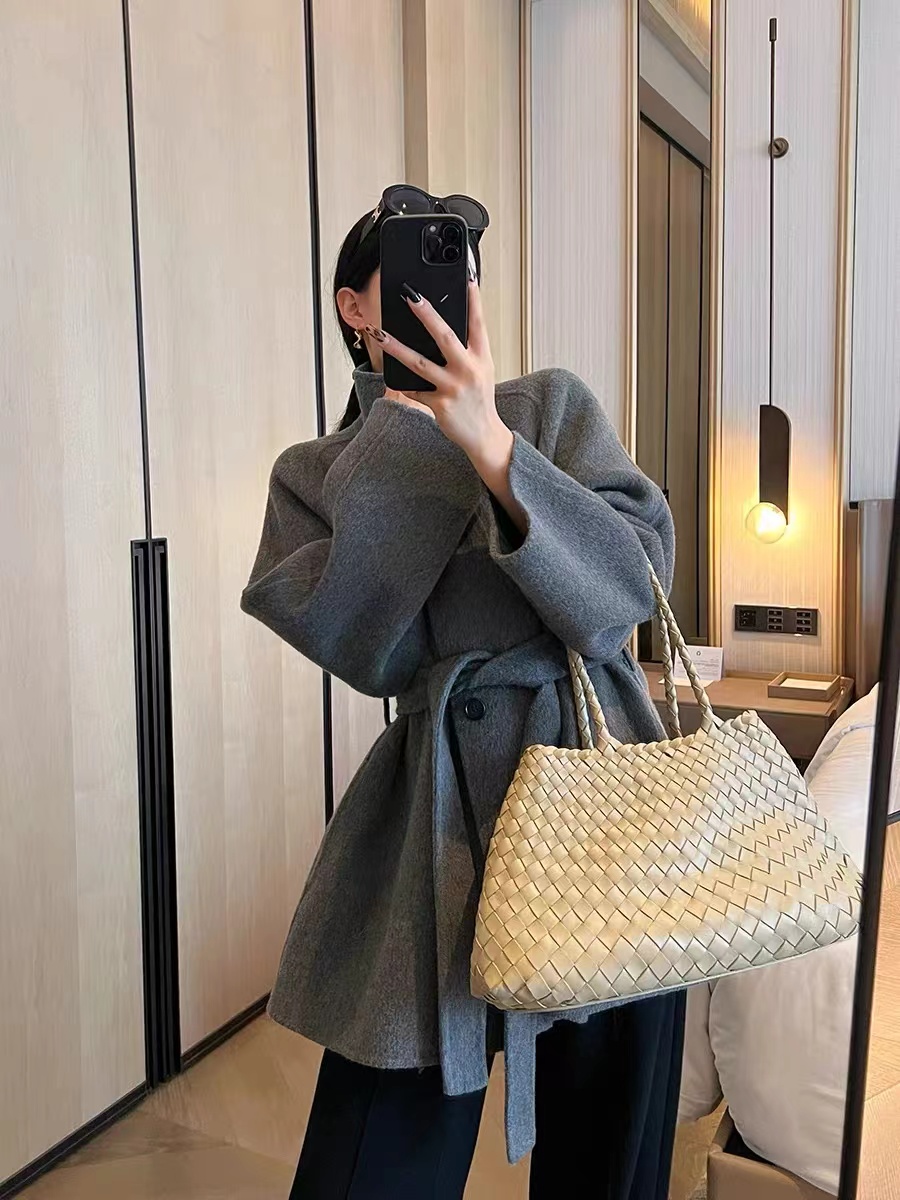 【LBMDY】韩版高级感立领双面100双面羊毛大衣赫本风小个子外套