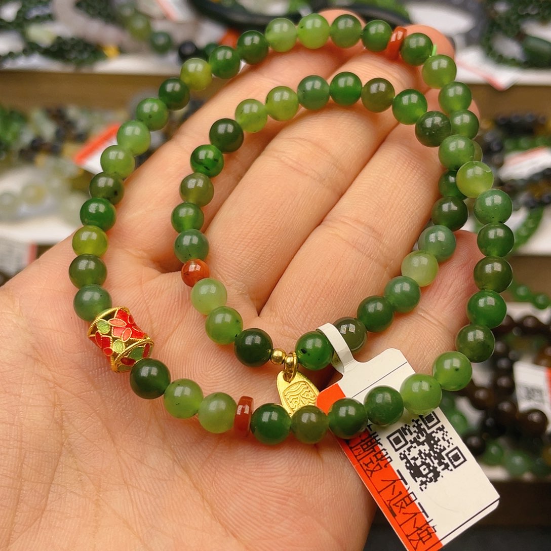 和田玉手串卡6未镶嵌