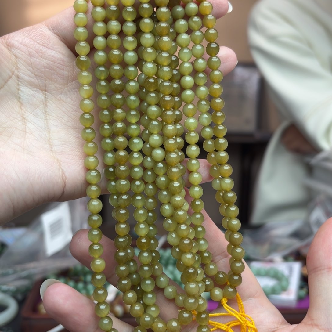 和田玉手串未镶嵌拍一发一