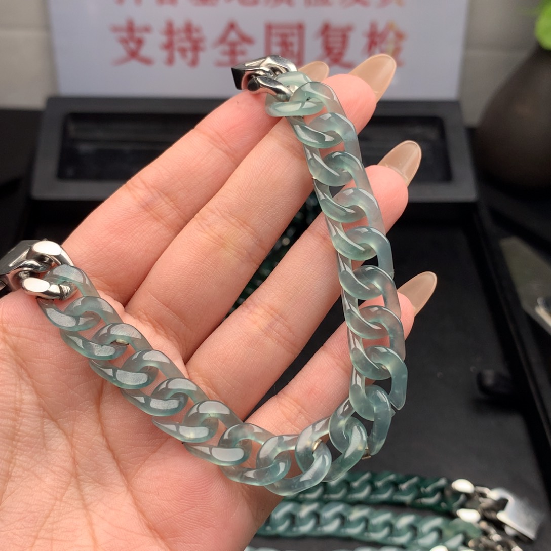 想***柚翡翠未镶嵌手链000003