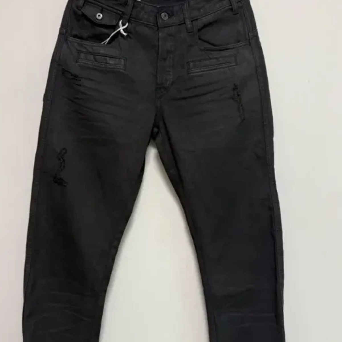 GS达尔文系列涂层3D立体剪裁直筒破洞