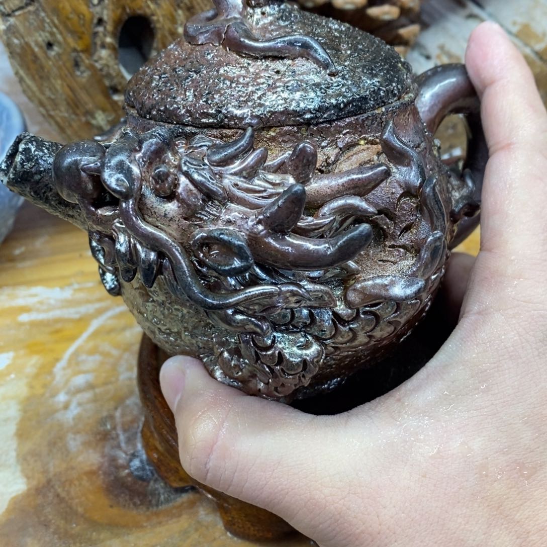 陶园柴烧，精品高货。867瑕摆件