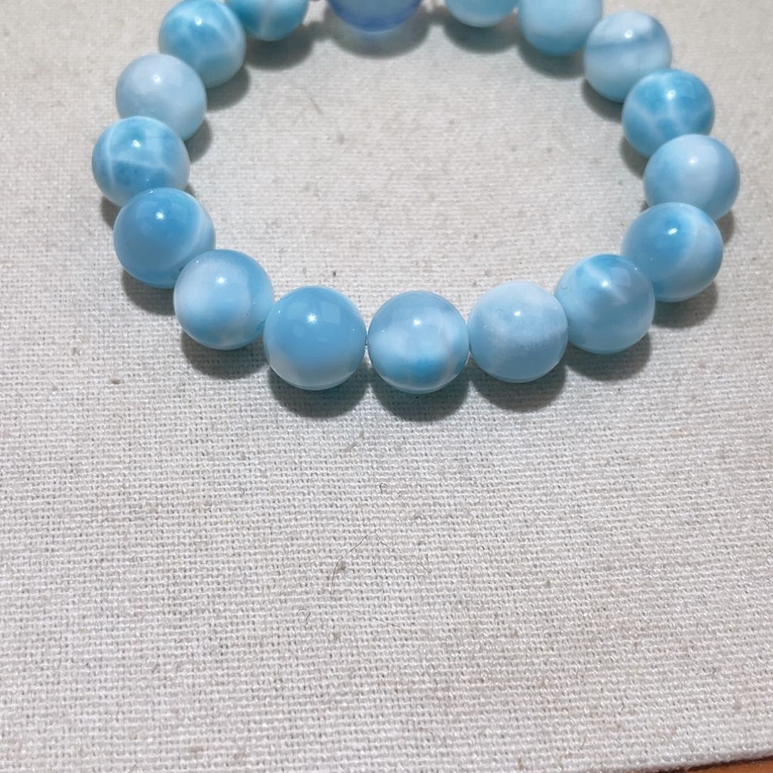 针钠钙石（海纹石）银S925镶嵌手链海文