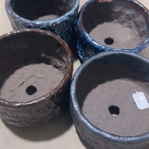 红陶随*粗陶花盆手工