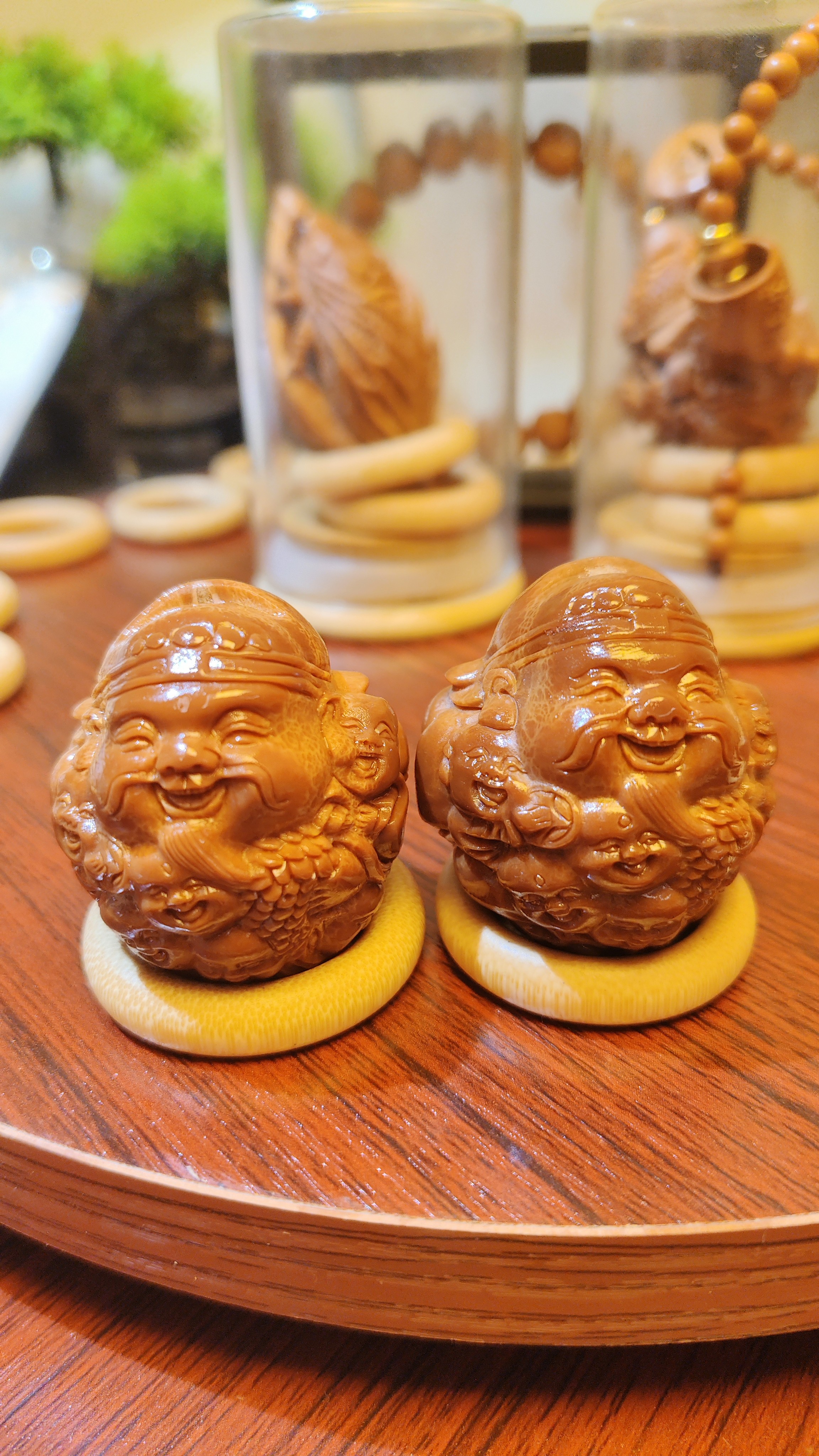 巴西橄榄核，九子龙财一对4.0大尺寸