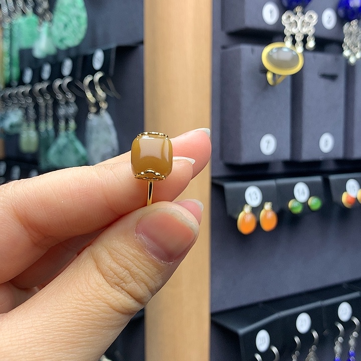 和田玉耳饰银S925镶嵌努***止