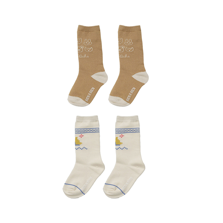 miniwhy韩国童装代购"日常实用房子动物中筒袜套装 中性宝 bien25