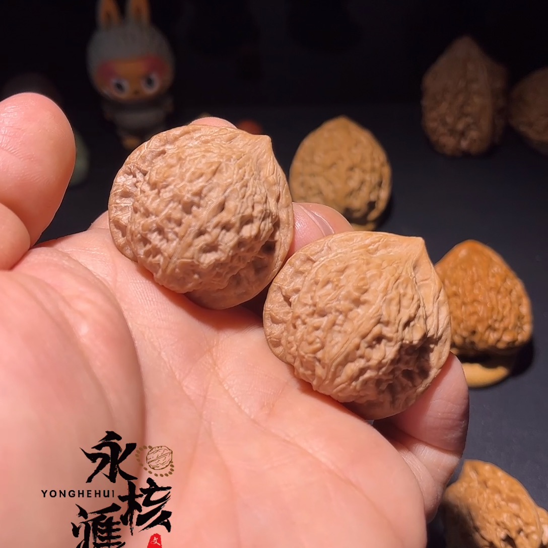 把件文玩核桃36mm全品头货原树无药七步沟