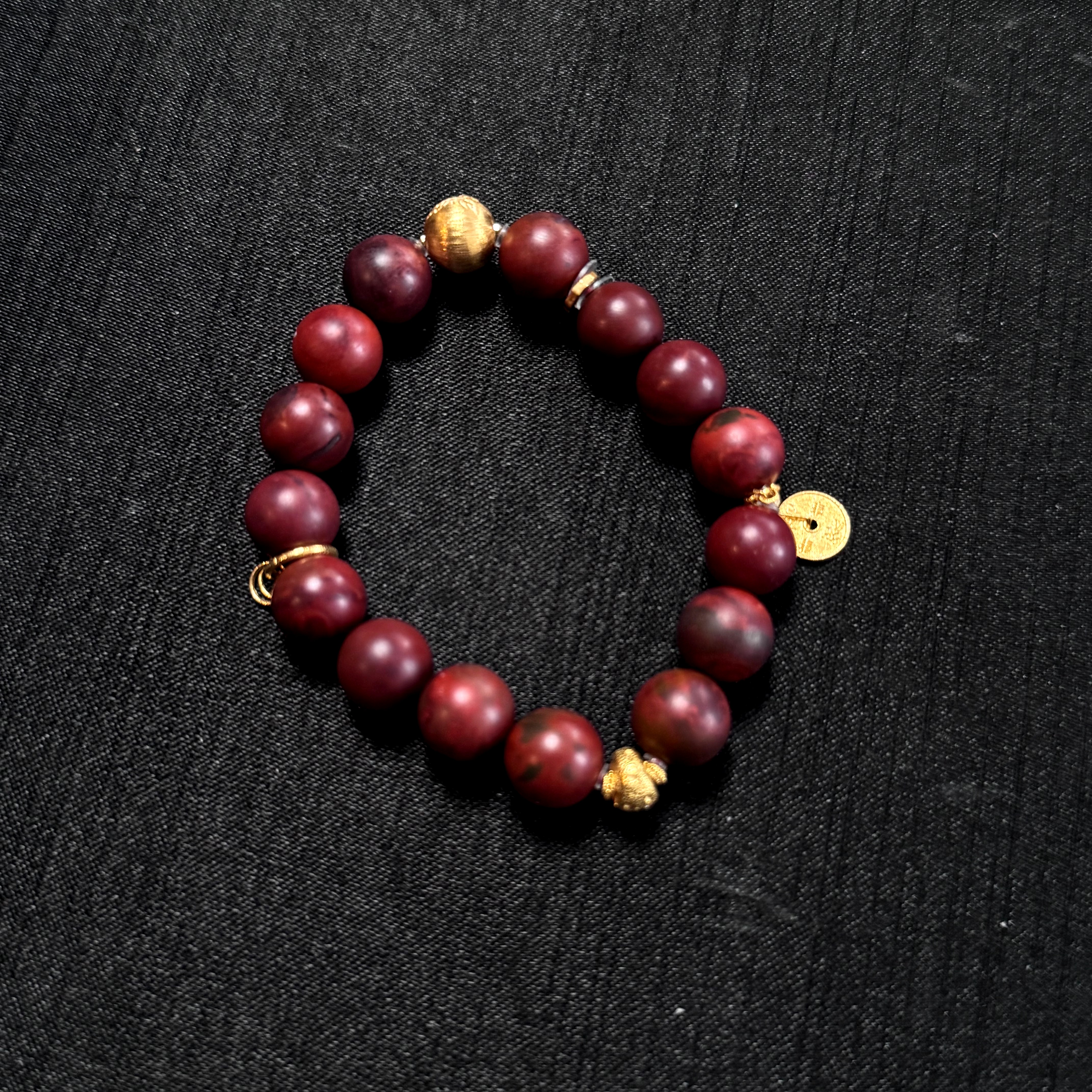 画曦|南红*手串*18K金镶嵌CYC25020656多样性发其一