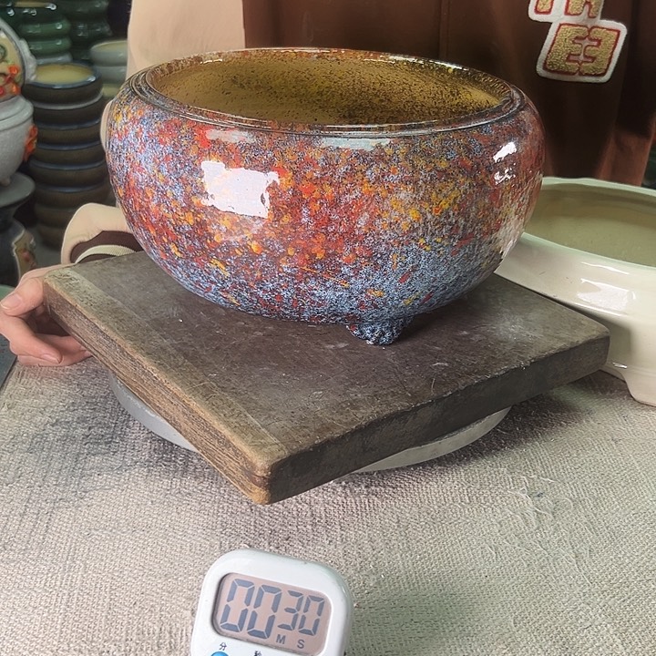 城***人泳坤堂石湾花盆陶瓷