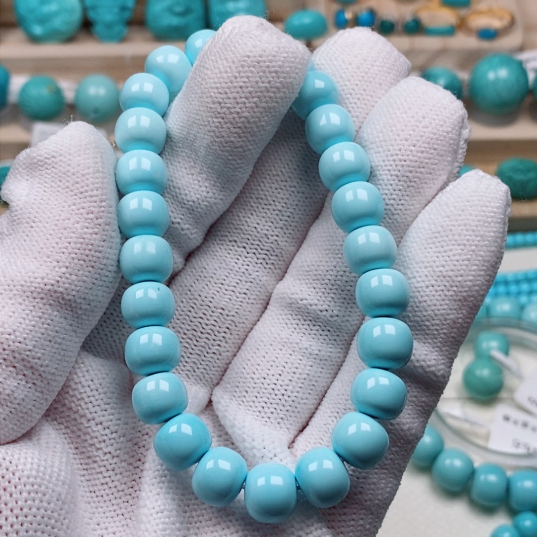 绿松石珠宝奇石未镶嵌青*