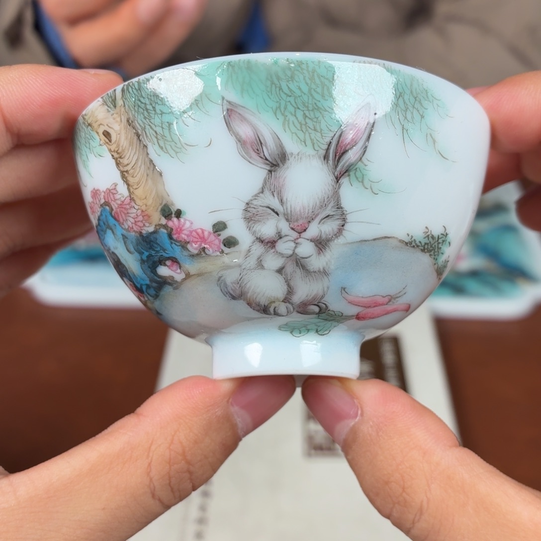 杯子瓷瓷姑娘景德镇陶瓷