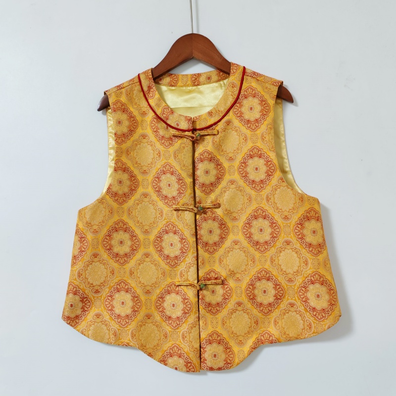 【爱莲说】新中式马夹女宋锦提花刺绣独特漂亮马甲休闲气质百搭上衣