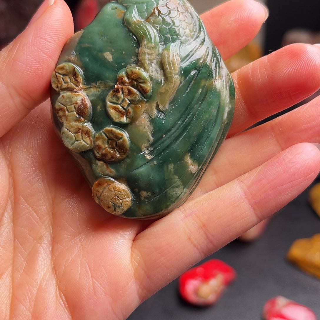 昌化石其他昌化绿手玩件