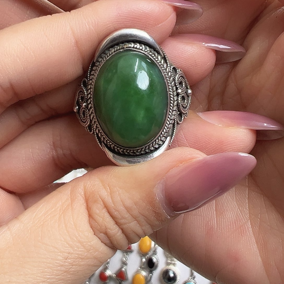 足银纯银手工戒指