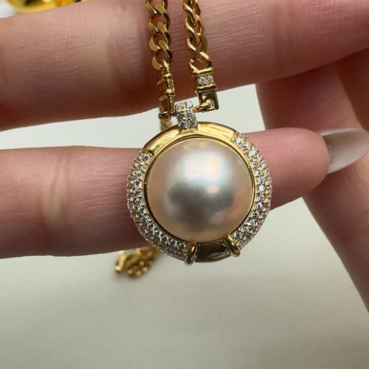 拼合珍珠（马贝珠）颈饰未镶嵌