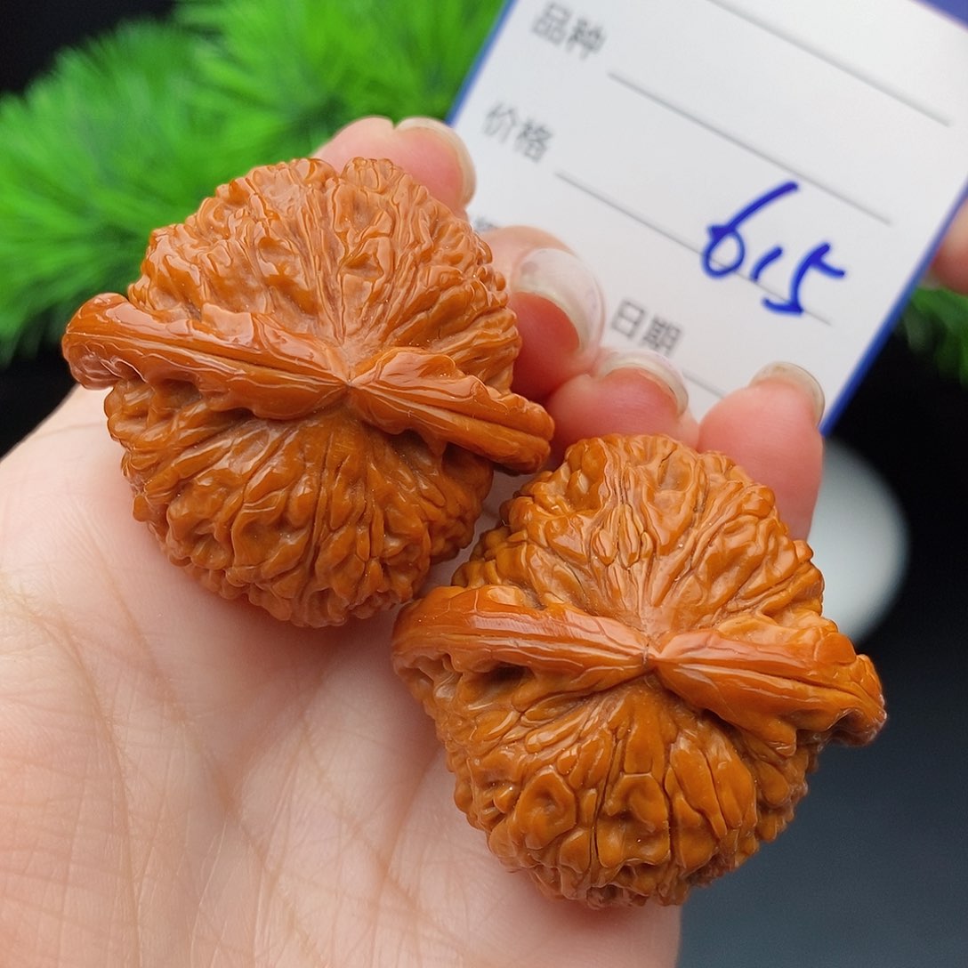 文玩核桃把件40球白615